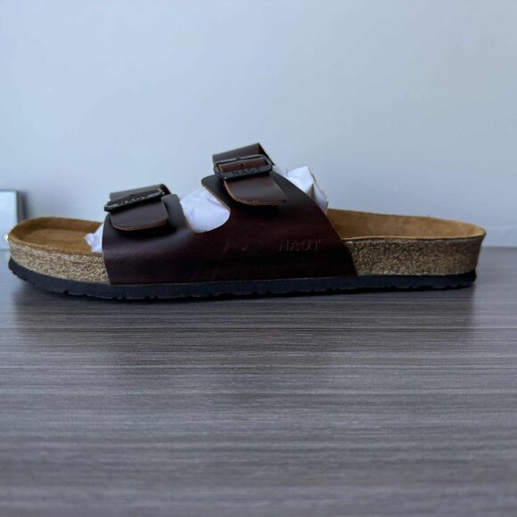 Naot Santa Barbara Men\'s Slides Sandals Size EU 48, US 15-15.5 $135 Buffalo Lthr main image 7